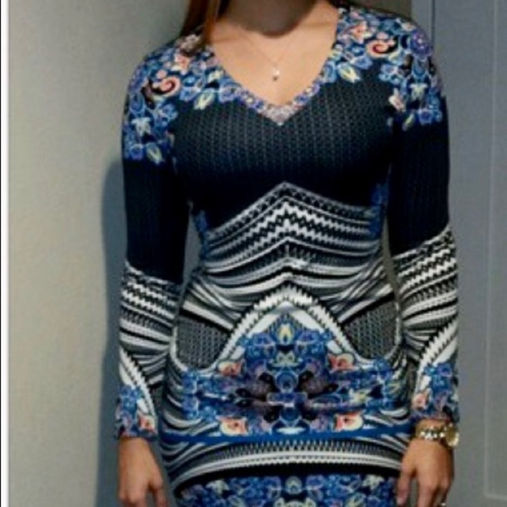 Blue Long Sleeve Midi Dress! - Picture 4 of 6